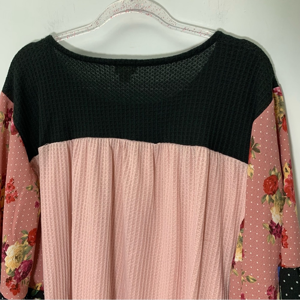 2 X $25 Baea Color Block Flutter Floral Sleeve Ru… - image 7